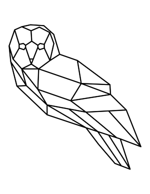 Polygonal Owl Coloring Page