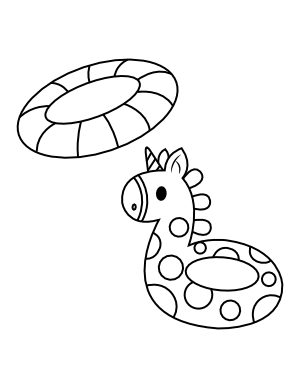 Pool Floats Coloring Page