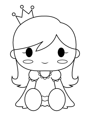 Princess Costume Coloring Page