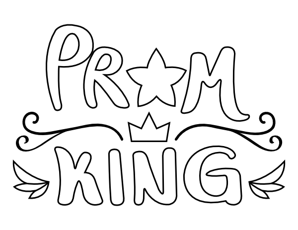 Prom King Coloring Page