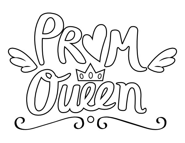 Prom Queen Coloring Page
