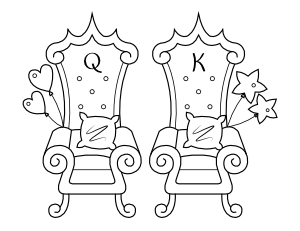 Prom Thrones Coloring Page