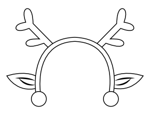 Reindeer Hat Coloring Page