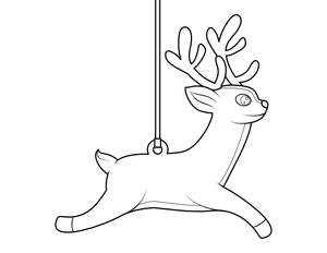 Reindeer Ornament Coloring Page