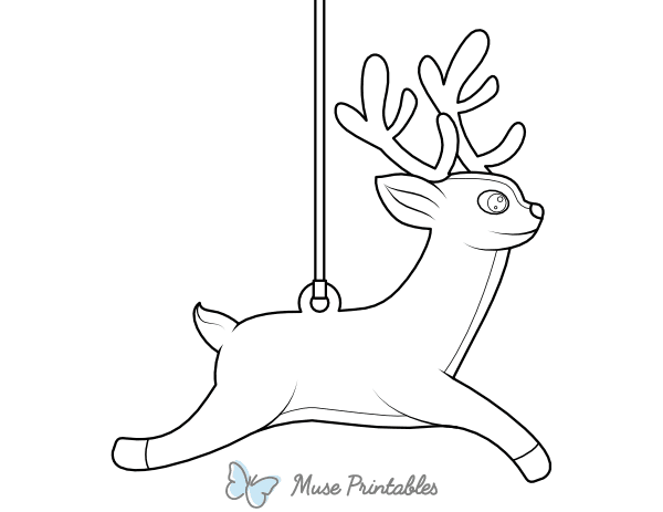 Reindeer Ornament Coloring Page