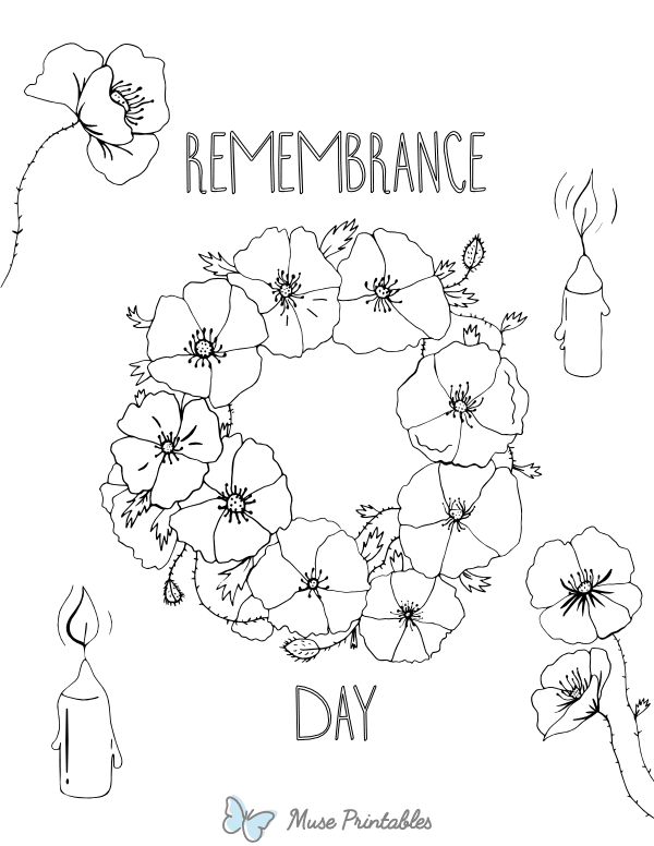 Remembrance Day Coloring Page