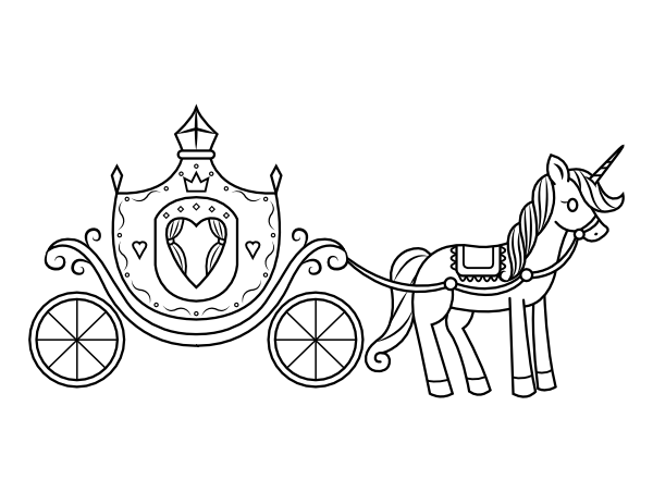 carriage coloring pages