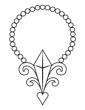 Royal Necklace Coloring Page