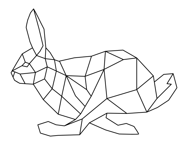 Running Geometric Rabbit Coloring Page