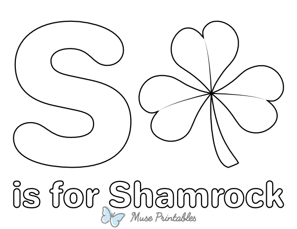 S Is for Shamrock Coloring Page