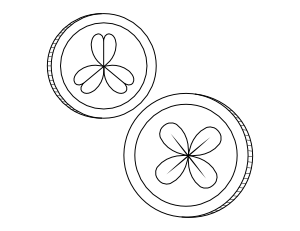 Saint Patrick's Day Coins Coloring Page