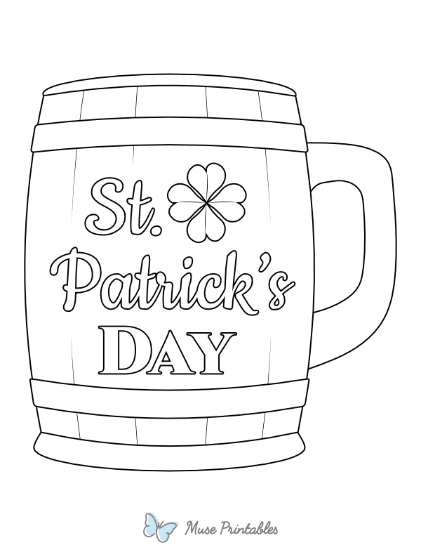 Saint Patrick's Day Mug Coloring Page