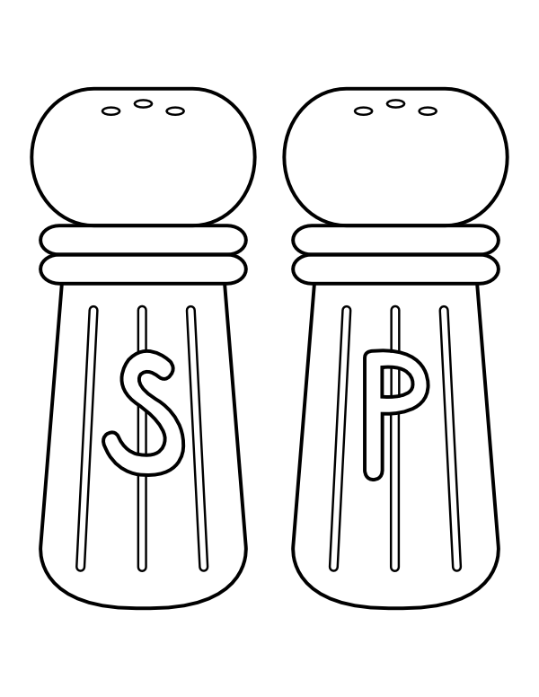 Salt and Pepper Coloring Page