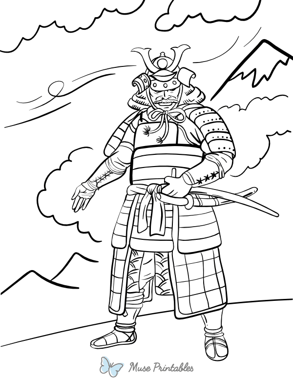 Samurai Coloring Page