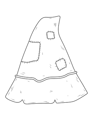 Scarecrow Hat Coloring Page