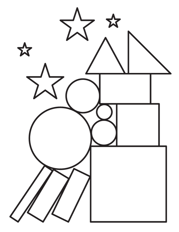 Coloring page Shapes Shapes