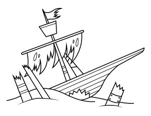 Shipwreck Coloring Page