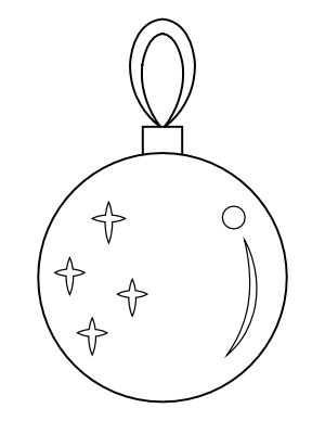 Simple Christmas Ornament Coloring Page