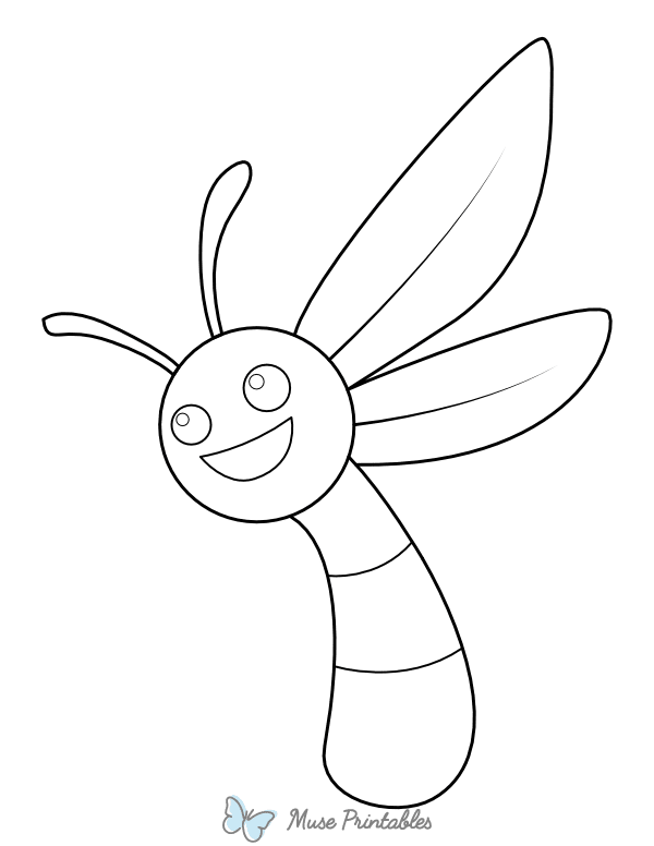 Simple Dragonfly Coloring Page