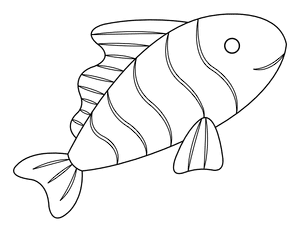 Simple Fish Coloring Page