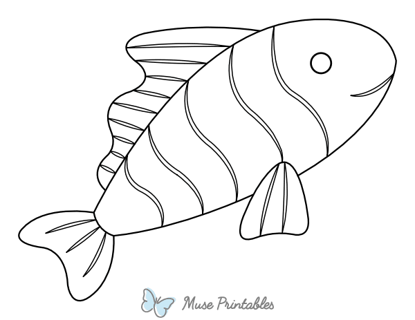 Simple Fish Coloring Page