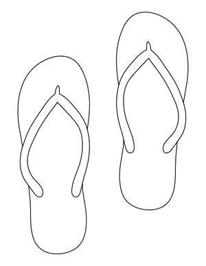 Simple Flip Flops Coloring Page