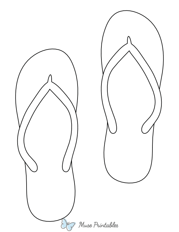 Simple Flip Flops Coloring Page