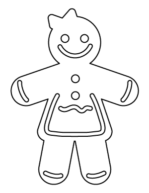 Simple Gingerbread Girl Coloring Page