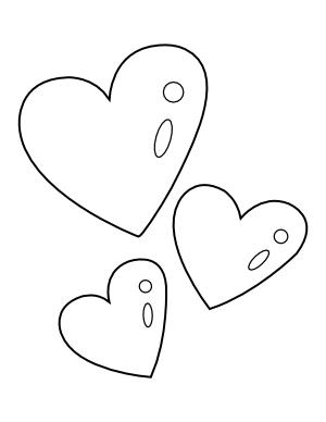 Simple Hearts Coloring Page