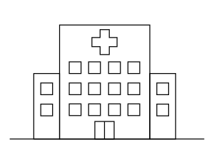 Simple Hospital Coloring Page