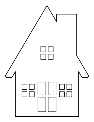Simple House Coloring Page