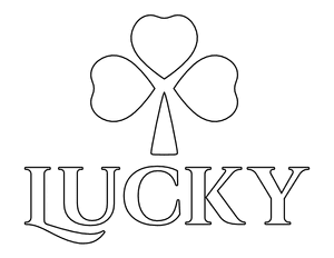 Simple Lucky Shamrock Coloring Page