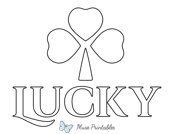 Simple Lucky Shamrock Coloring Page