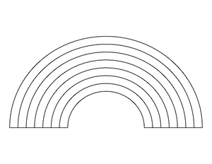 Simple Rainbow Coloring Page