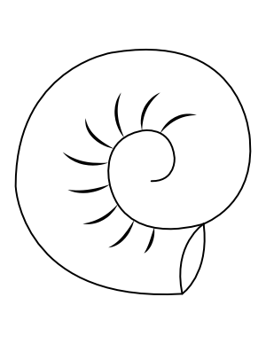 Simple Seashell Coloring Page