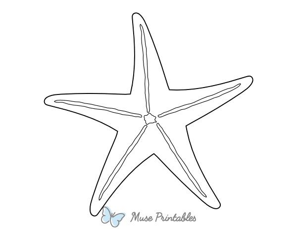 Simple Starfish Coloring Page