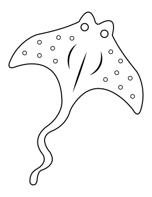 Simple Stingray Coloring Page
