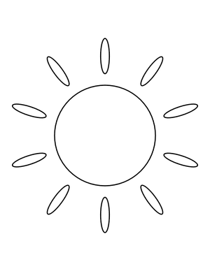 Simple Sun Coloring Page