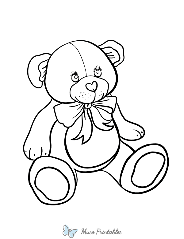 Simple Teddy Bear Coloring Page