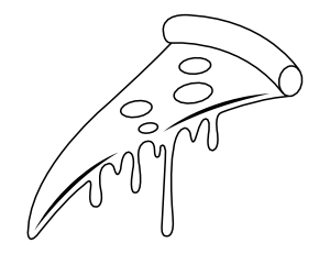 Slice of Pizza Coloring Page