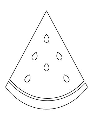 Slice of Watermelon Coloring Page