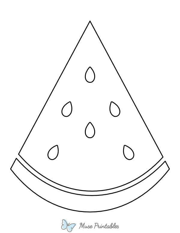 Slice of Watermelon Coloring Page