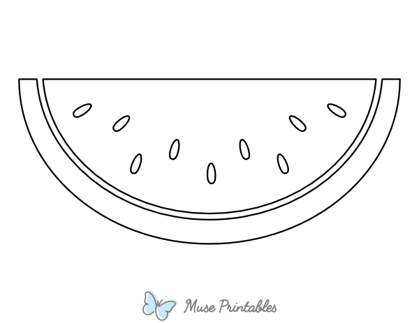 Sliced Watermelon With Seeds Coloring Page