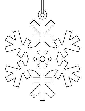 Snowflake Christmas Ornament Coloring Page