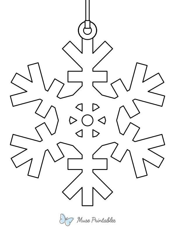 Snowflake Christmas Ornament Coloring Page