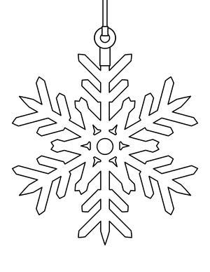 Snowflake Ornament Coloring Page