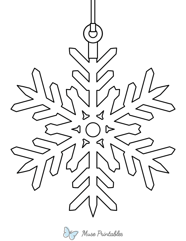 Snowflake Ornament Coloring Page