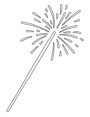 Sparkler Coloring Page