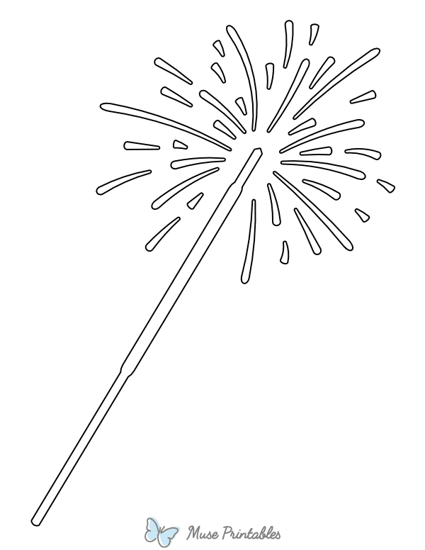 Sparkler Coloring Page