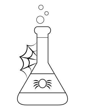 Spider Potion Coloring Page